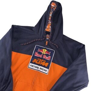 Red Bull KTM Factory Racing Hoodie Sweatshirt Mens Large Orange Navy Motocross